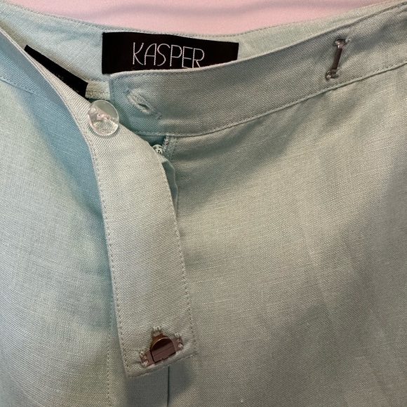 Kasper 55%Linen Blend 45% Rayon Dress Pants Workwear Straight Leg Lined Size 6 - Picture 1 of 10